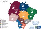 Semana começa chuvosa e com temperaturas amenas em Mato Grosso do Sul