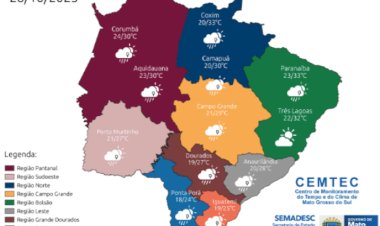 Campo Grande amanhece nublada e com anúncio de chuvas nesta terça-feira