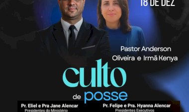 Pastor Anderson Oliveira assume a IEADMS Santa Carmélia em cerimônia marcante; indicação é do Pastor Eliel Alencar