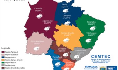 Típico de verão: MS deve combinar calor, umidade e chuvas nesta segunda-feira