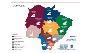 Tempestades se distanciam, mas algumas cidades de MS podem registrar chuva